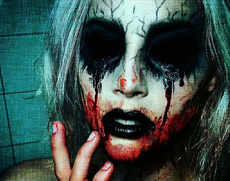 瑞典女健身教练超恐怖万圣节妆容走红网络组图