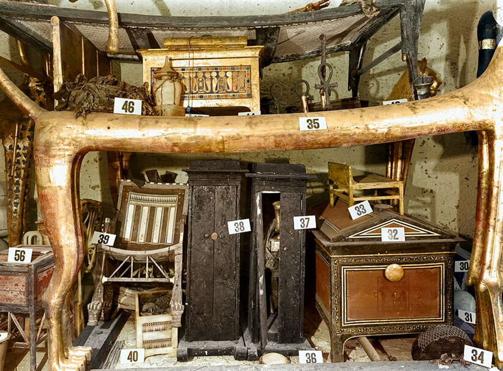 埃及少年法老图坦卡蒙墓室彩照首次曝光高清组图