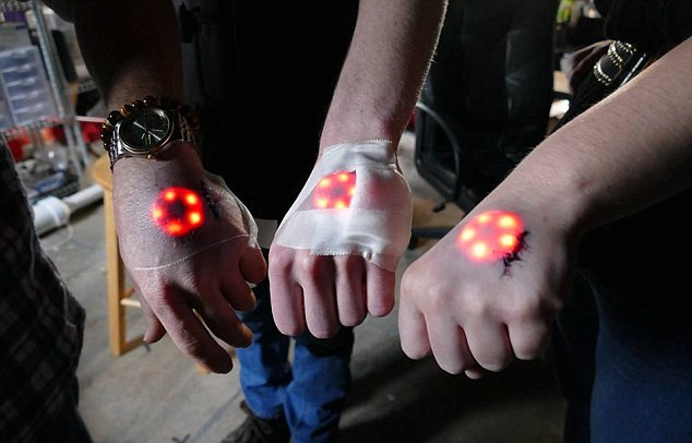 德国身体改造团体新玩法皮下植入led灯组图