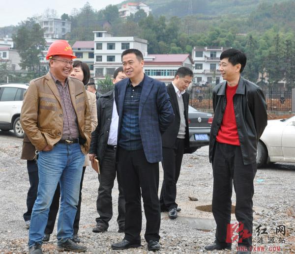 涟源市委副书记,市长宋建明督查重点项目建设
