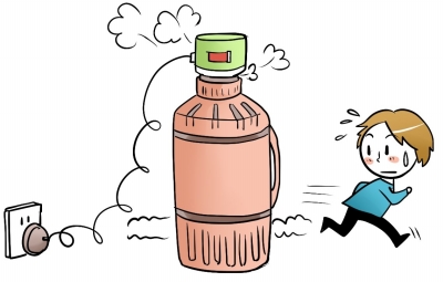 家里的电水壶坏了,正赶上商家做活动,老婆买了一个热得快.