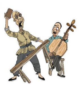 几年前,妈妈带着我参加了一个文艺晚会,我第一次认识了华阴老腔,虽然