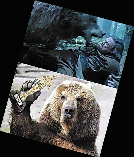 有人调侃,在《荒野猎人》里跟小李演对手戏的那只熊演得精彩,也值得拿