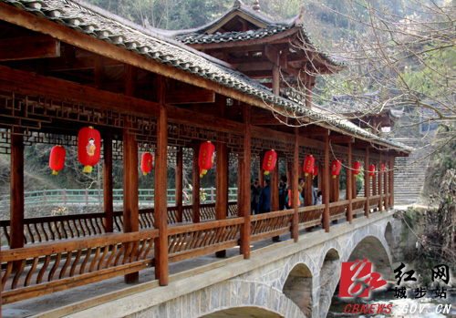 城步桃林苗寨千余株桃花竞相开放