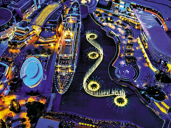 看灯光夜景有游览地图