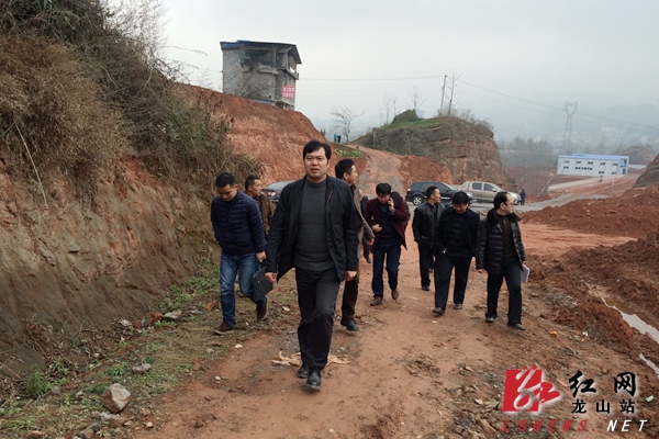 王京海现场调研龙山县宝塔山公园项目建设