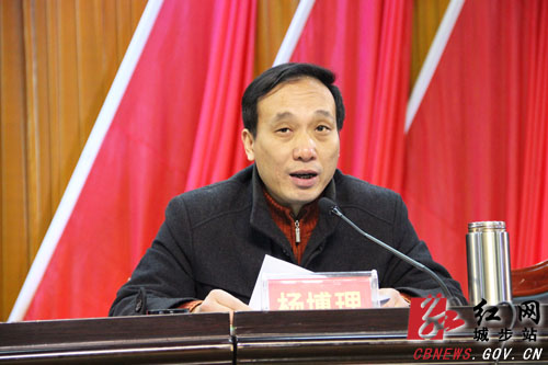 县委书记罗建南作重要讲话会议现场