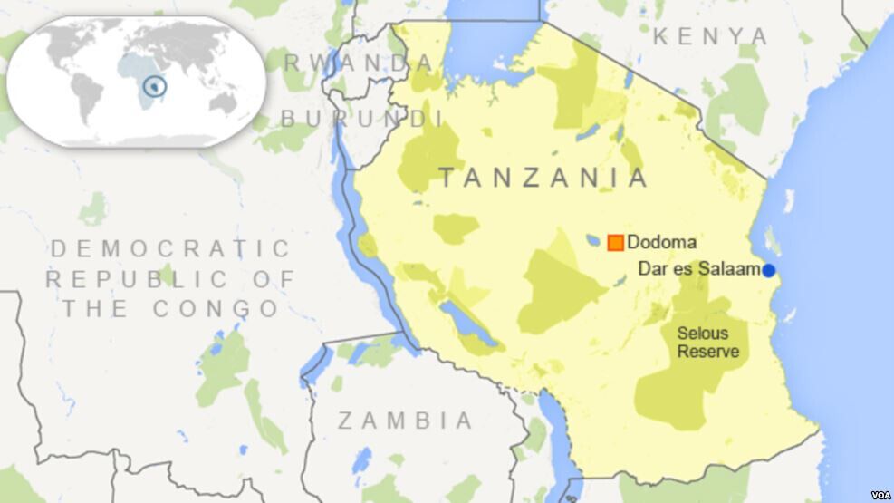 坦桑尼亚位置世界地图图片