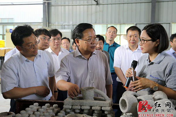 郴州市委书记易鹏飞率团调研考察资兴市重点产业项目