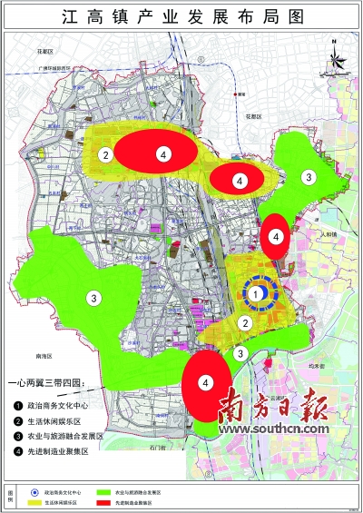 市首批重点建设五个中心镇之一等多个称号的江高镇,位于白云区西北部