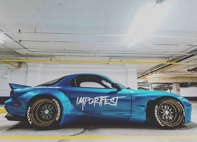 窒息之美 马自达RX-7改装火箭兔宽体套件