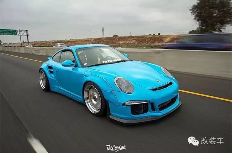 蓝色控的最爱 保时捷911宽体改装案例
