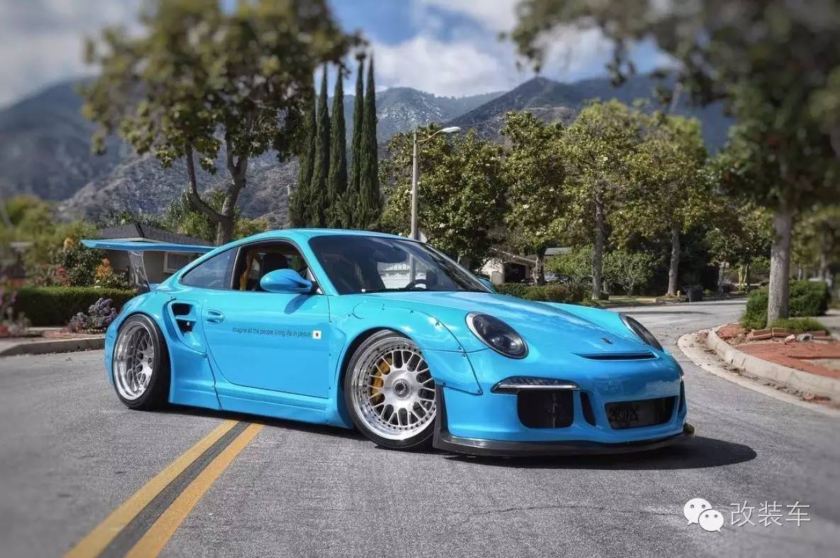 蓝色控的最爱 保时捷911宽体改装案例