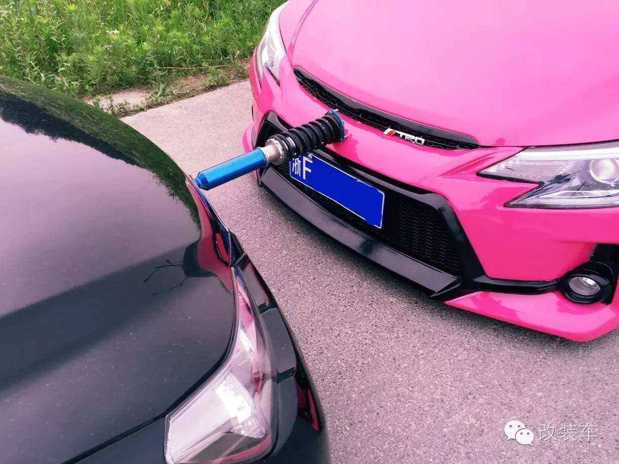 爱改装的妹子 骚粉锐志改装案例