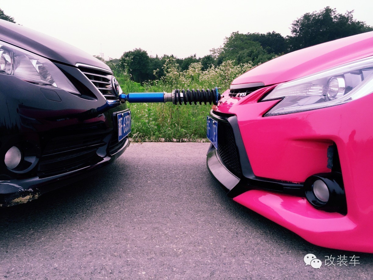 爱改装的妹子 骚粉锐志改装案例