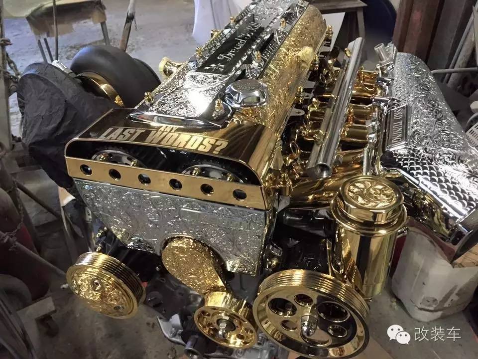 超级土豪用24K黄金改装2JZ发动机
