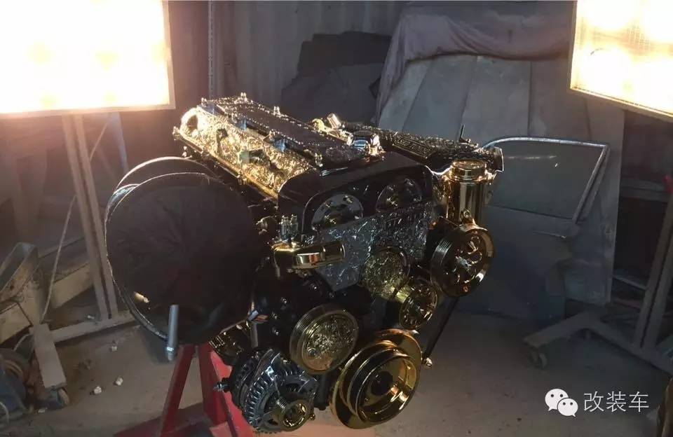 超级土豪用24K黄金改装2JZ发动机