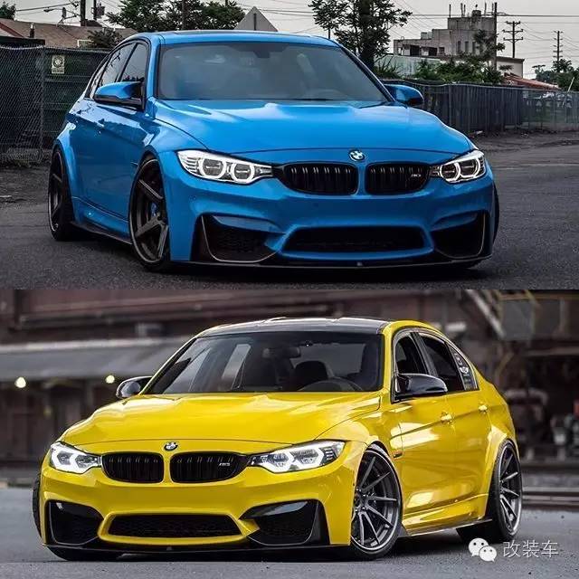 爱上这么黄的宝马M3 内心一定很暴力！