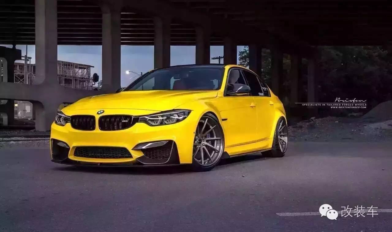 爱上这么黄的宝马M3 内心一定很暴力！