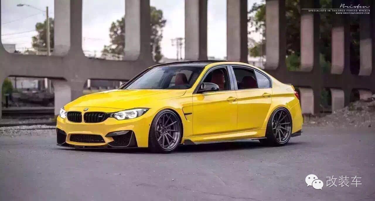 爱上这么黄的宝马M3 内心一定很暴力！