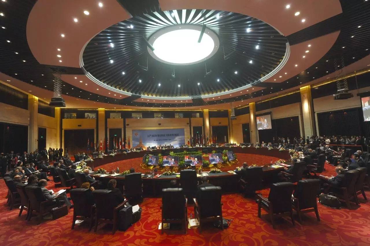 当地时间2016年7月26日,老挝万象,东盟外长会议在老挝首都万象召开