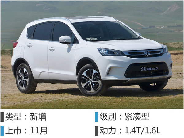 东风风神推5款全新SUV 含小型/7座车等