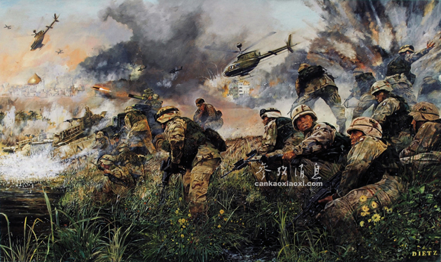 战争期间的纳杰夫之战,图中近处的这些士兵隶属于第101空中突击师