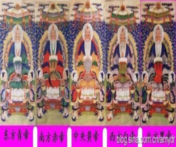 道教神话里的“五方五老”:青赤黄白黑五帝,对应五岳名山