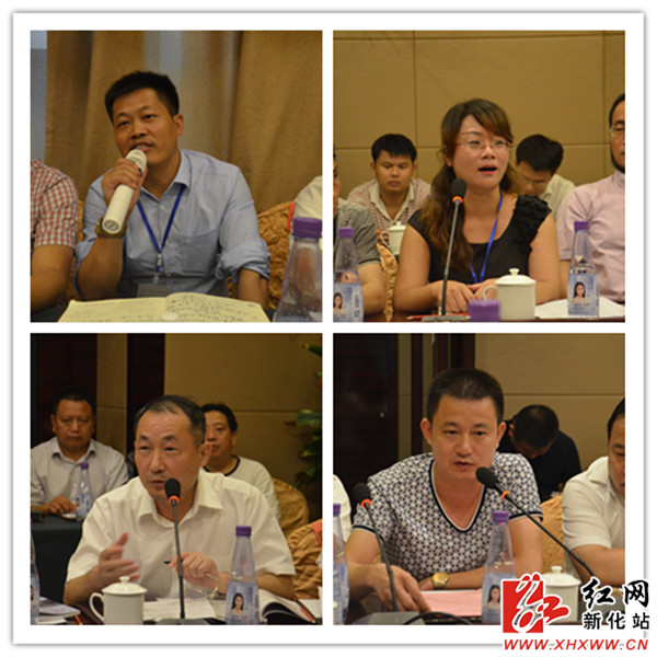 新化县委副书记周海强介绍县情新化县委副书记,代县长左志锋讲话座谈