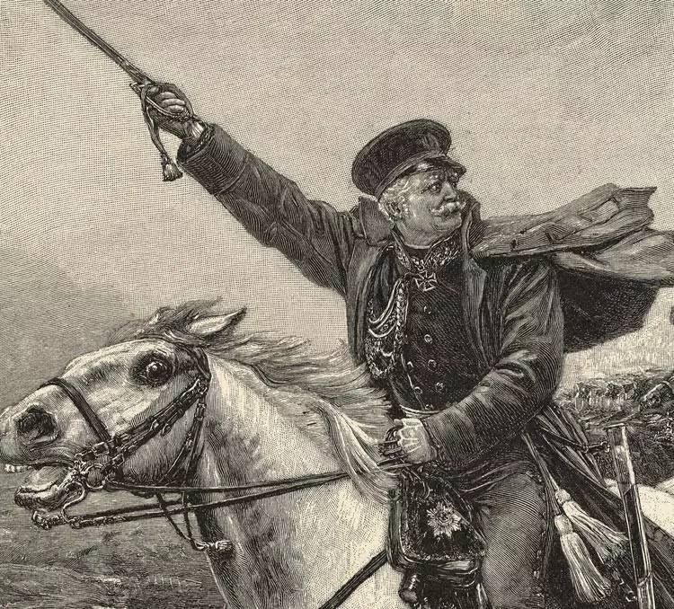 普鲁士名将布吕歇尔也喜欢戴这种民兵的军帽,他在战场上的的经典形象