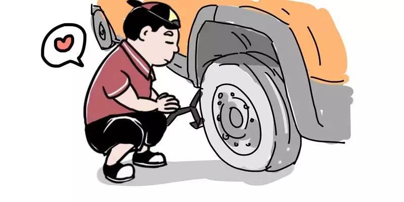 用专用套筒拧松轮胎螺栓 (松一点就好) 步骤六 ▼ 顶起车辆,使车轮离