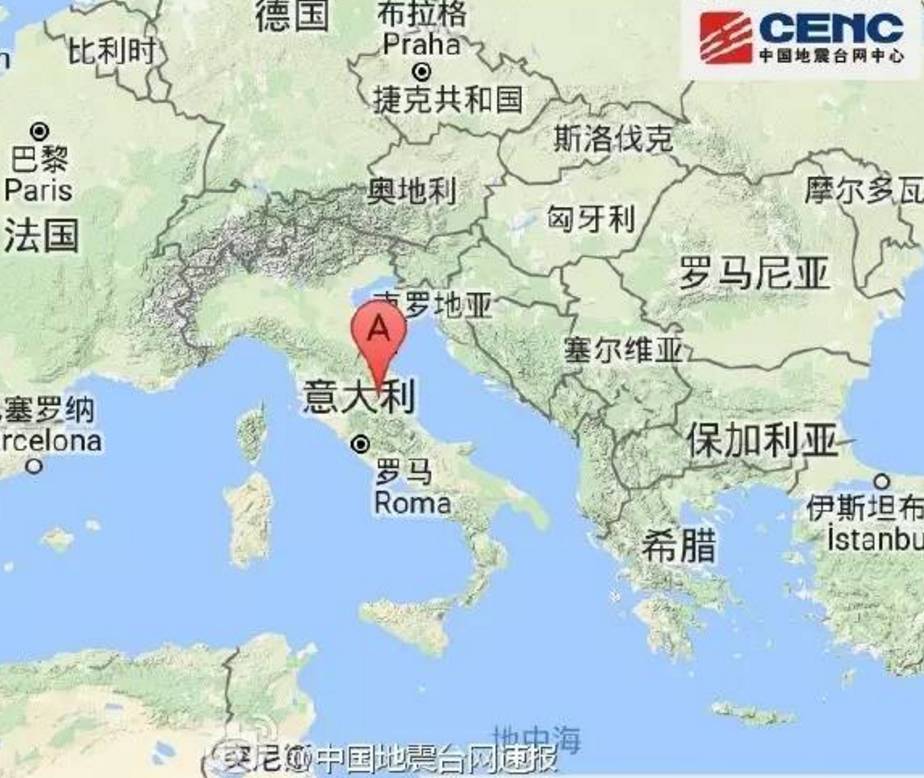 当地时间昨日7:40(北京时间昨日14:40),意大利中部发生里氏6.