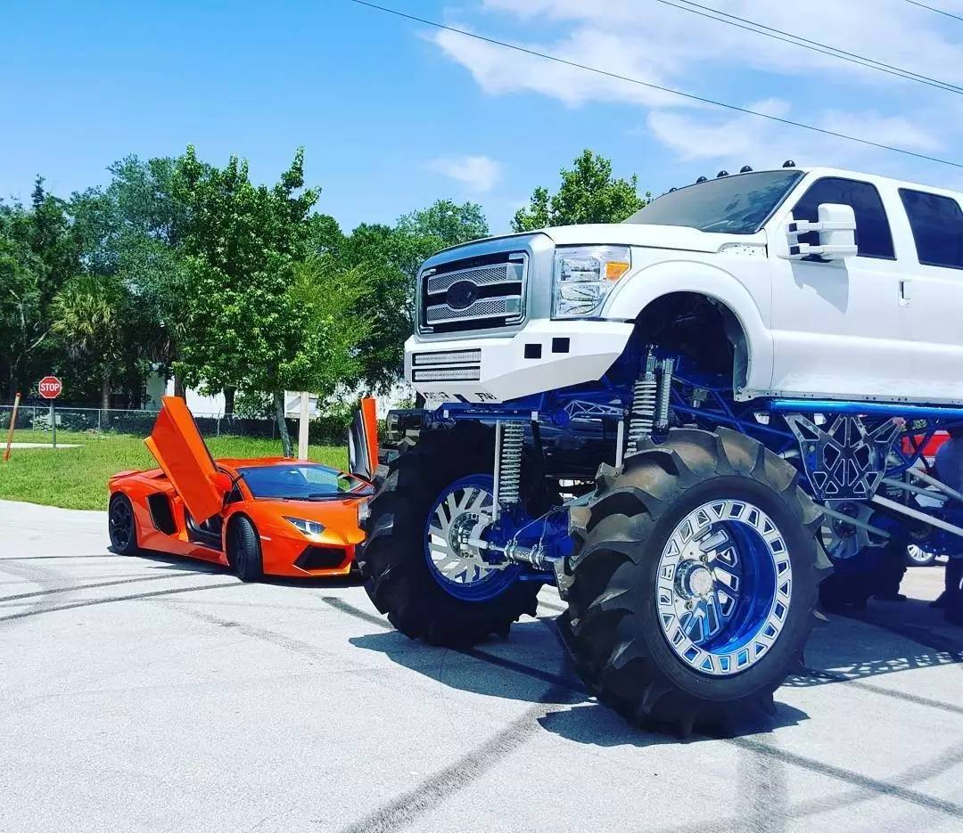 爆改皮卡竟敢把兰博基尼踩在脚下