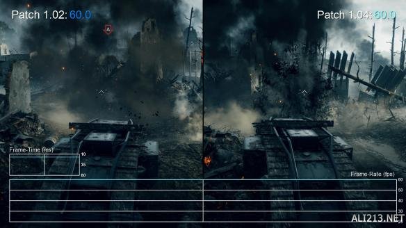 更新前后帧数对比