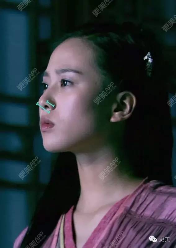 也是最少要超过1/2,刘诗诗的鼻孔更像大多数小鼻子人的形状,呈圆形