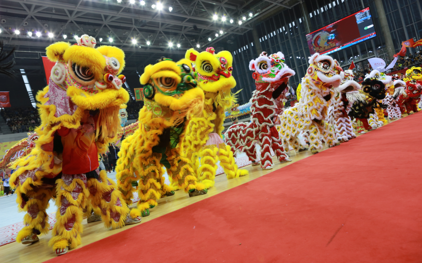 全国28支舞龙舞狮团队汇聚南理工 上演"龙狮争霸"赛(图)