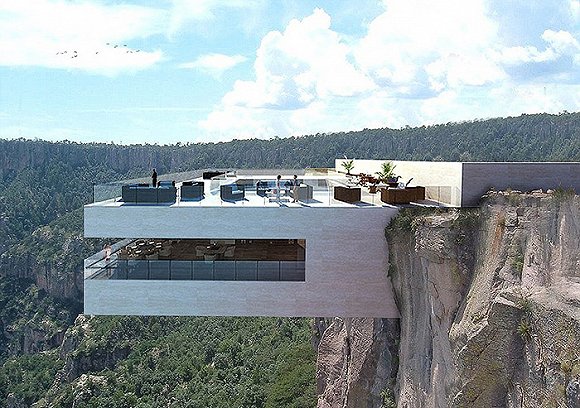 阿尔卑斯山的悬崖缝里要建一座玻璃酒店