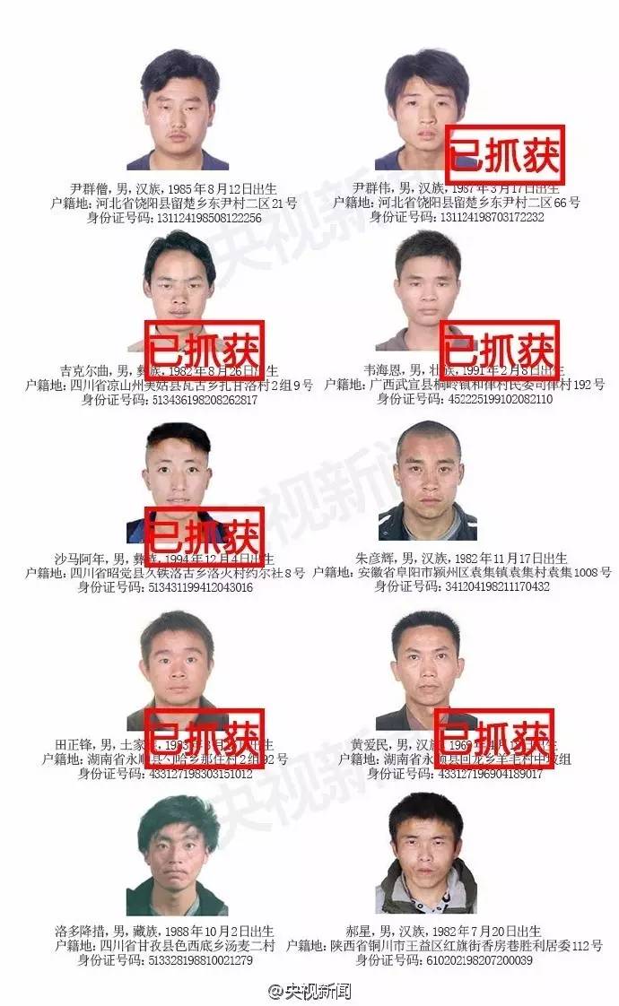 2016年12月13日,公安部发布a级通缉令,公开通缉10名重大盗抢骗犯罪