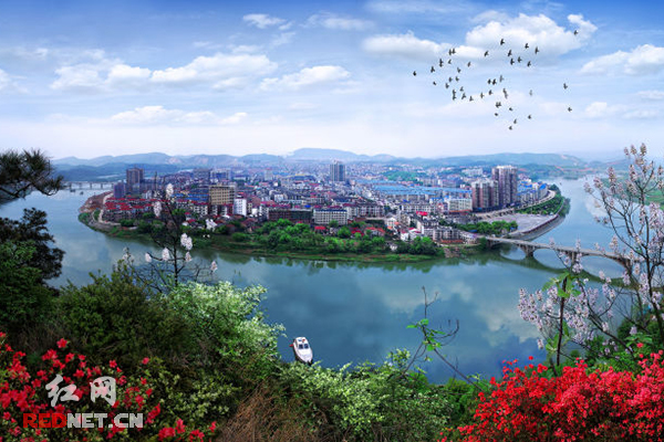 衡东县城区全景图