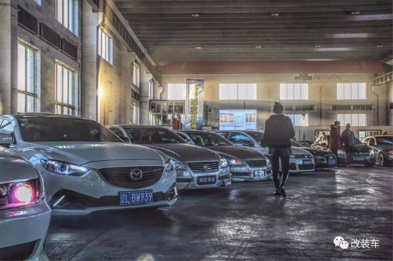 冬日里的改装车聚会 辽宁车友向大家拜年