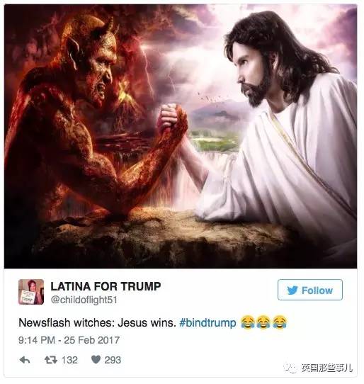 美国大战一波女巫诅咒川普一波法师保护川普