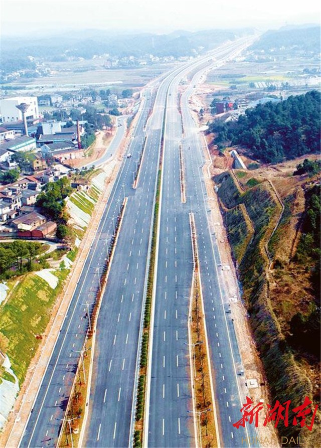 岳宁大道宁乡段4月竣工通车后宁乡至长沙只需20分钟