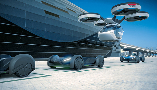 酷毙了空客发布了会飞的概念车丨端点