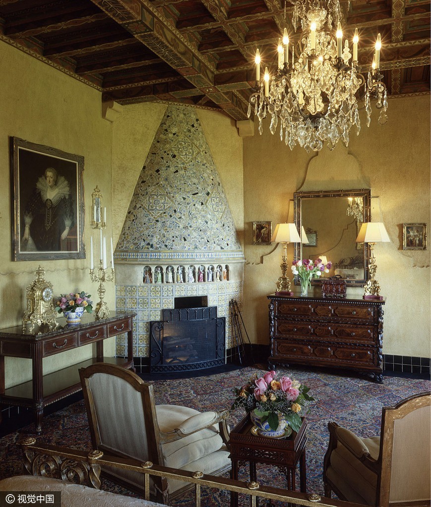 海湖庄园内景(图片来源:视觉中国)海湖庄园于1927年落成,当时造价800