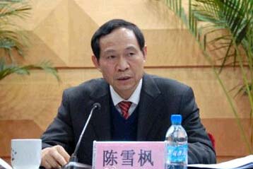 河南原常委陈雪枫被诉 为当副省长拨几千万公关 陈雪枫(资料图)