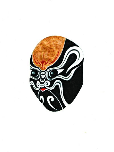 翁偶虹脸谱撷萃张景山整理 江洵绘谱周仓在戏中,与红脸为唇齿.