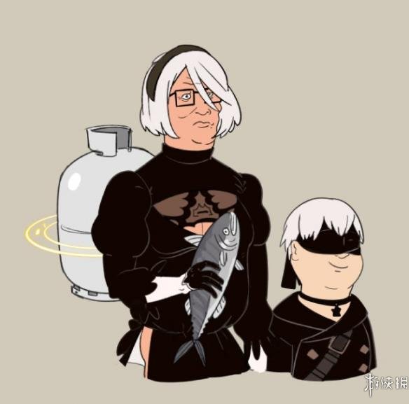 g胖版尼尔2b小姐姐造型亮瞎眼 国外漫画师脑洞作品