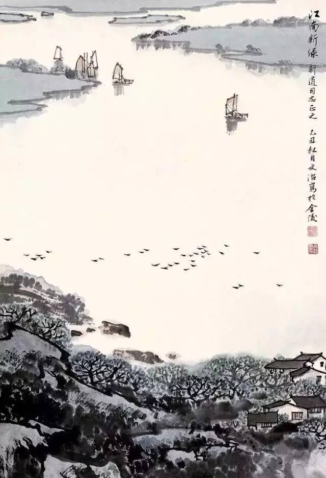 宋文治杏花烟雨江南