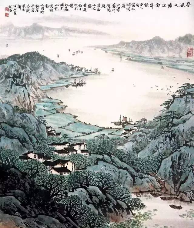 宋文治杏花烟雨江南