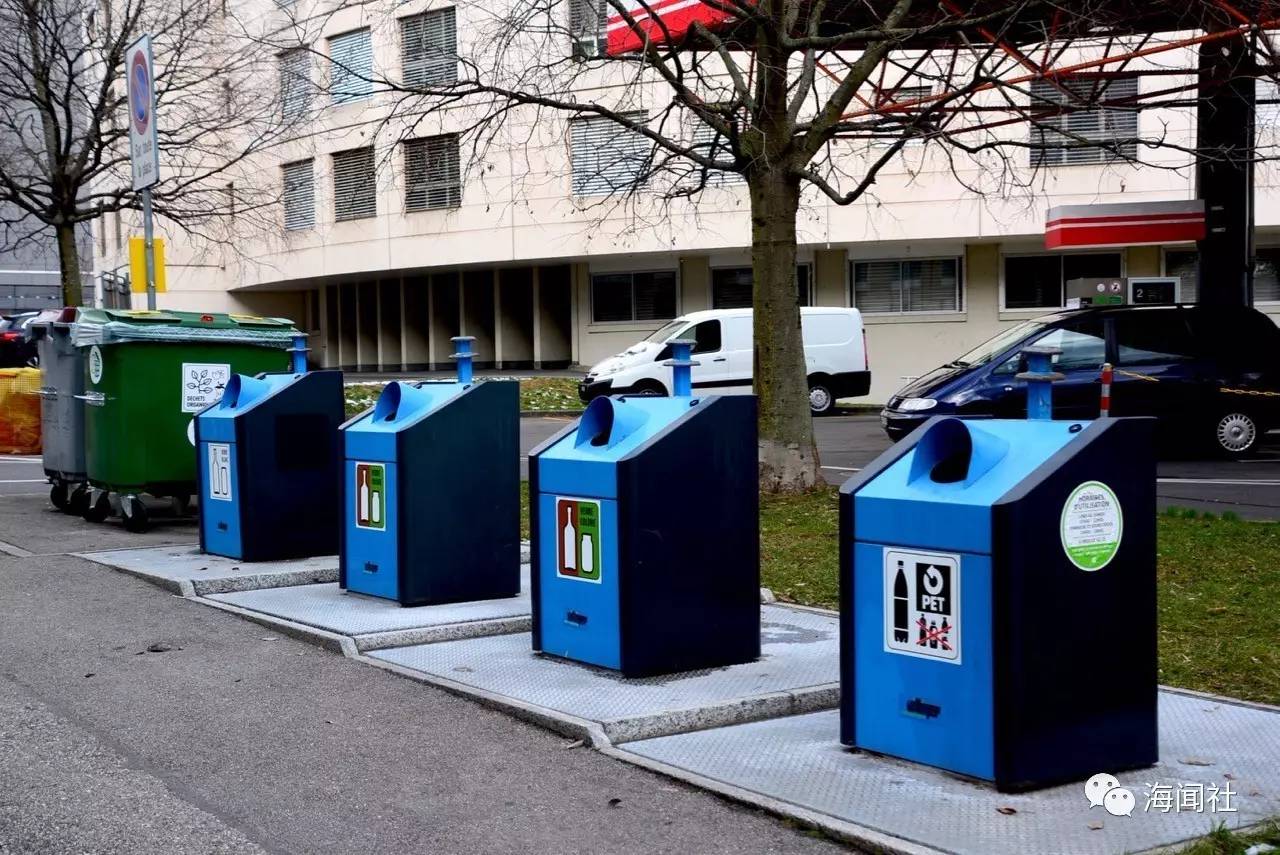 瑞士的分类垃圾桶.(曹羽供图)
